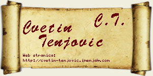 Cvetin Tenjović vizit kartica